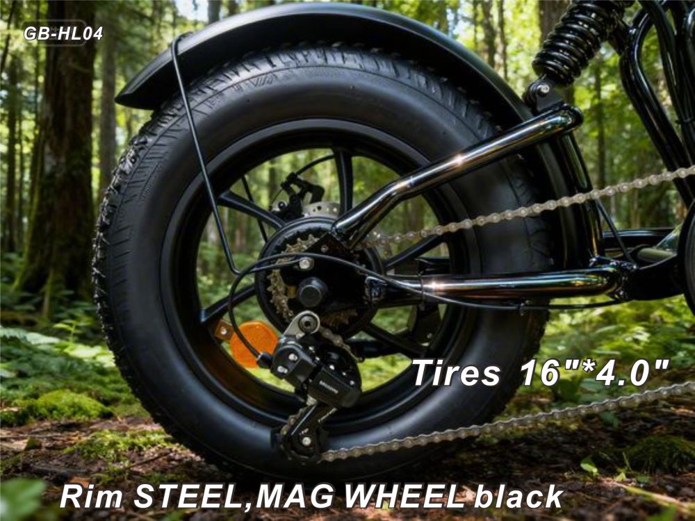 Cross-border Dual-Use Electric Bicycle, 48V500W Brushless Motor, 55KM Long Range, Shimano 7-Speed, Mechanical Disc Brakes, 16-Inch Wide Tires, Suitable for Both Mountain and Road Use.