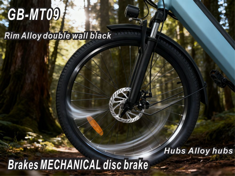 Electric Bike 36V 250W Brushless Motor 26" Long Range 65-80KM 13AH Lithium Battery Shimano 7 Speed Disc Brake