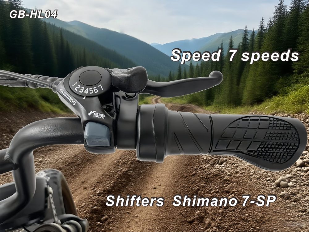 Cross-border Dual-Use Electric Bicycle, 48V500W Brushless Motor, 55KM Long Range, Shimano 7-Speed, Mechanical Disc Brakes, 16-Inch Wide Tires, Suitable for Both Mountain and Road Use.