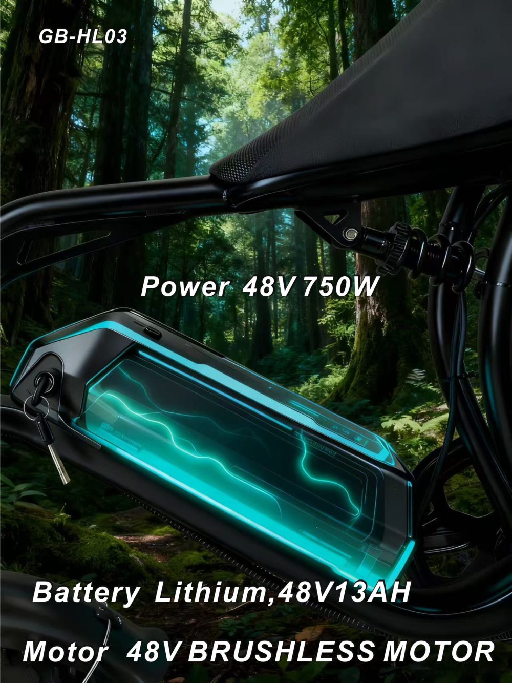 48V 750W Electric Bike 20"*4.0 Fat Tire 7 Speed Shimano Hydraulic Disc Brake 48V13AH Lithium Battery 55KM Range 50km/h Off Road Commuter E-Bike