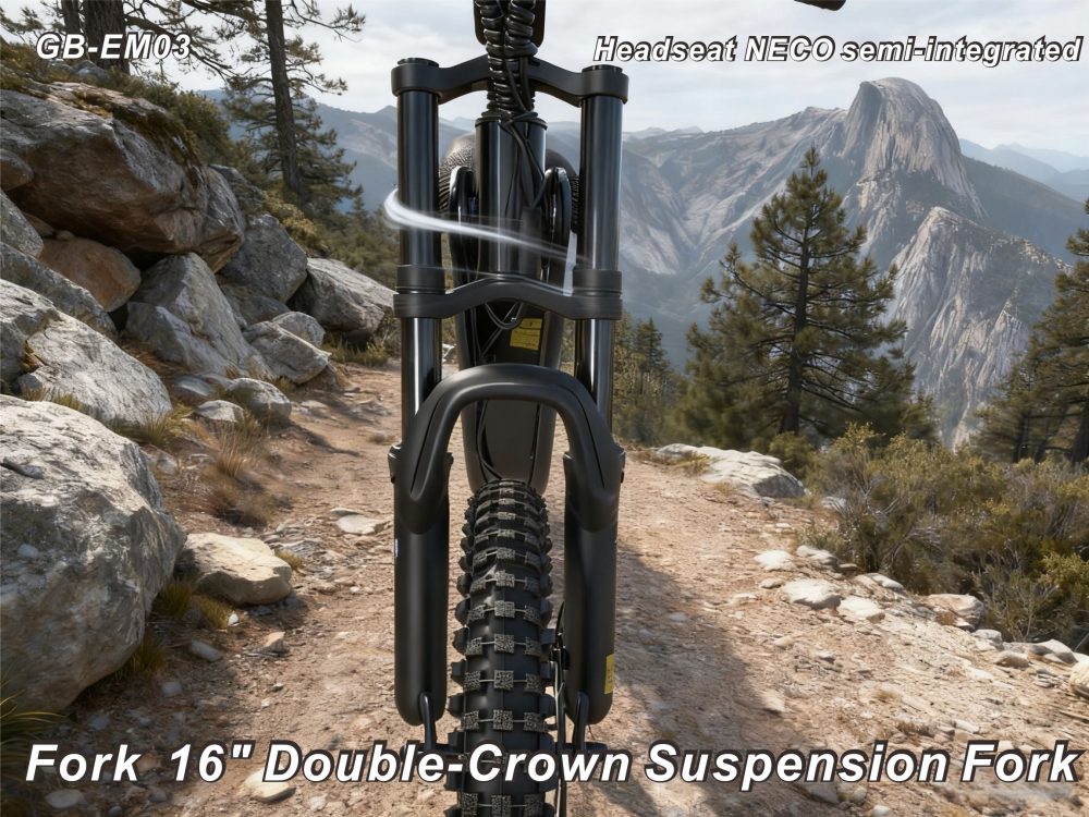 All-round electric-assisted mountain bike: 36V/500W; brushless technology for enhanced power; boasts a long range of 50–70 KM; equipped with 16-inch suspension front forks and mechanical disc brakes. Designed Specifically for Children