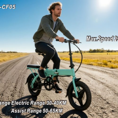 14" Electric Folding Bike 36V 350W 10.4AH Battery 25KM/H 50-65KM Range Commuter E-Bike