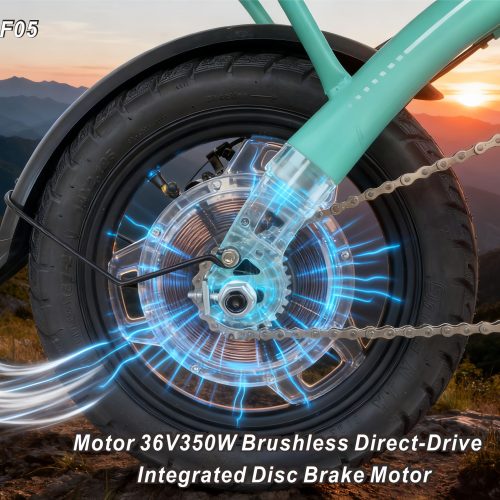 14" Electric Folding Bike 36V 350W 10.4AH Battery 25KM/H 50-65KM Range Commuter E-Bike