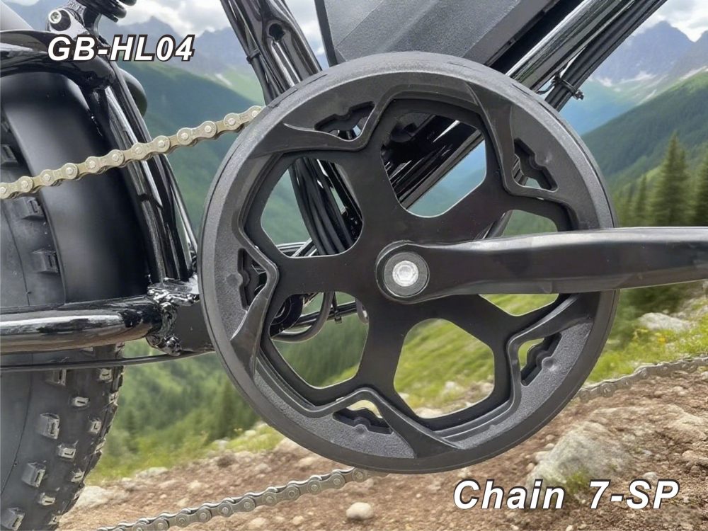 Cross-border Dual-Use Electric Bicycle, 48V500W Brushless Motor, 55KM Long Range, Shimano 7-Speed, Mechanical Disc Brakes, 16-Inch Wide Tires, Suitable for Both Mountain and Road Use.