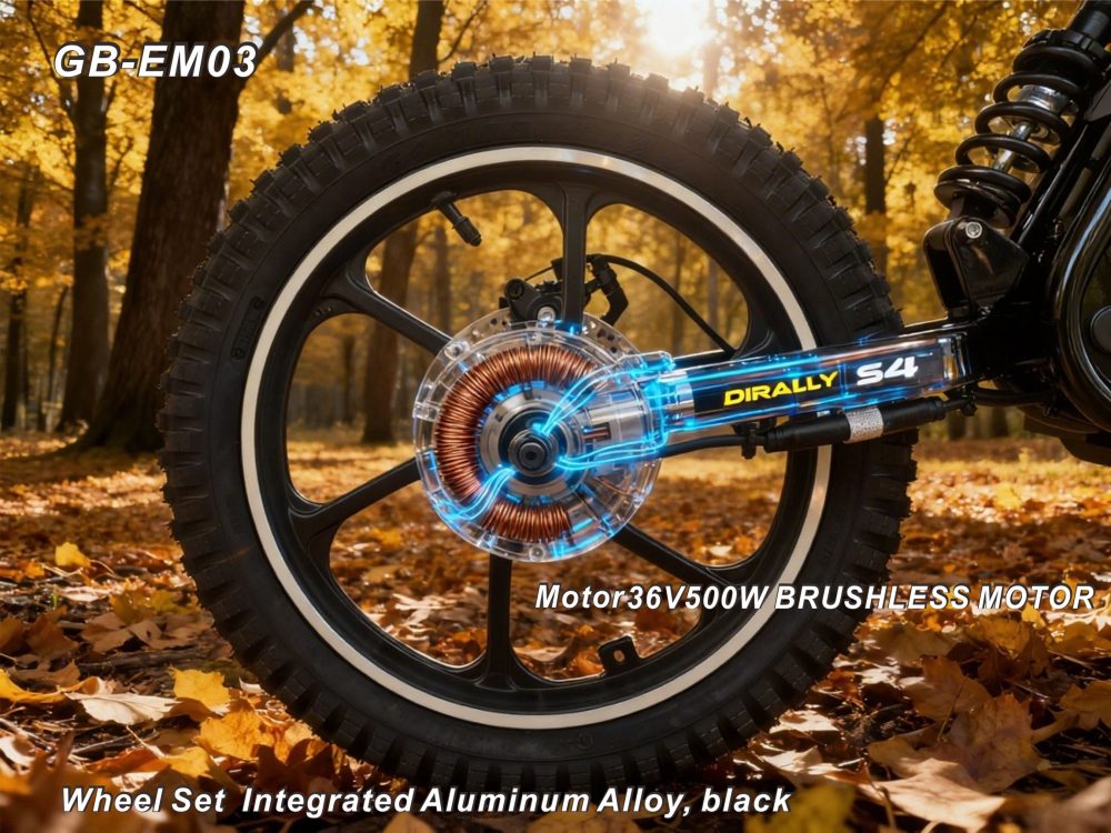 All-round electric-assisted mountain bike: 36V/500W; brushless technology for enhanced power; boasts a long range of 50–70 KM; equipped with 16-inch suspension front forks and mechanical disc brakes. Designed Specifically for Children