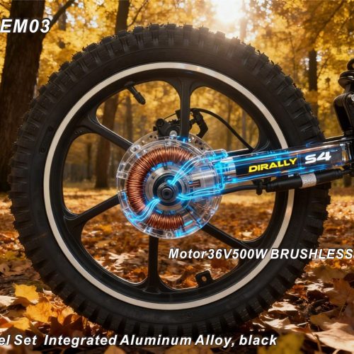 All-round electric-assisted mountain bike: 36V/500W; brushless technology for enhanced power; boasts a long range of 50–70 KM; equipped with 16-inch suspension front forks and mechanical disc brakes. Designed Specifically for Children