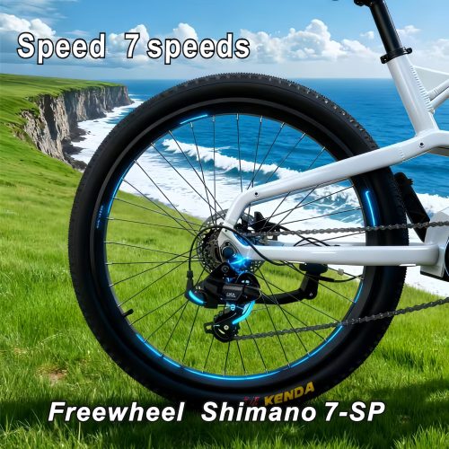 36V 250W Electric Bike - 7-Speed Shimano 36V13AH Lithium Battery 27.5'' KENDA Tires Long Range 65-80KM E-Bike for Urban Commuting & Outdoor Cycling