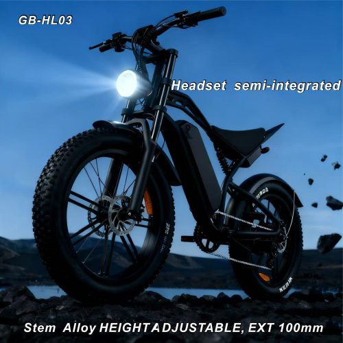 48V 750W Electric Bike 20"*4.0 Fat Tire 7 Speed Shimano Hydraulic Disc Brake 48V13AH Lithium Battery 55KM Range 50km/h Off Road Commuter E-Bike