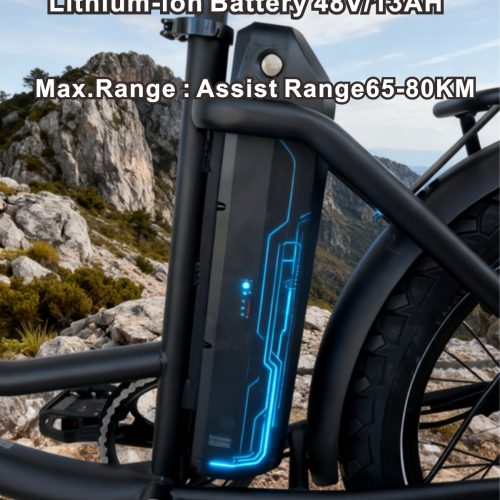36V Brushless Electric Bike 48V13AH 80KM Max Range Shimano 7 Speed Hydraulic Disc Brake 25km/h