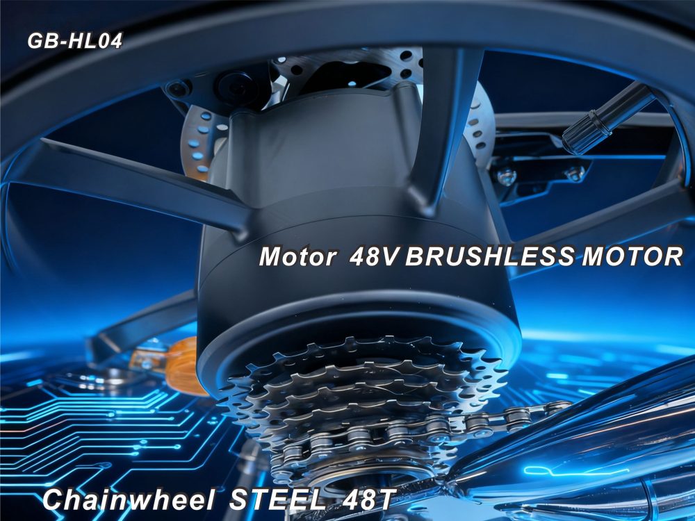 Cross-border Dual-Use Electric Bicycle, 48V500W Brushless Motor, 55KM Long Range, Shimano 7-Speed, Mechanical Disc Brakes, 16-Inch Wide Tires, Suitable for Both Mountain and Road Use.