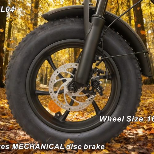 Cross-border Dual-Use Electric Bicycle, 48V500W Brushless Motor, 55KM Long Range, Shimano 7-Speed, Mechanical Disc Brakes, 16-Inch Wide Tires, Suitable for Both Mountain and Road Use.